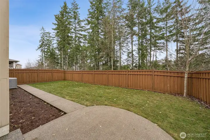 Private back yard