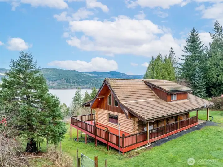 Aeriel of house with trees