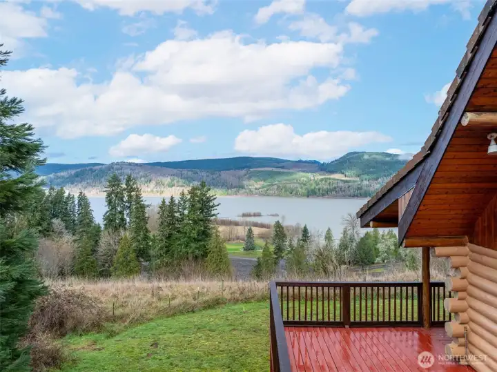 Side of deck and Rife lake