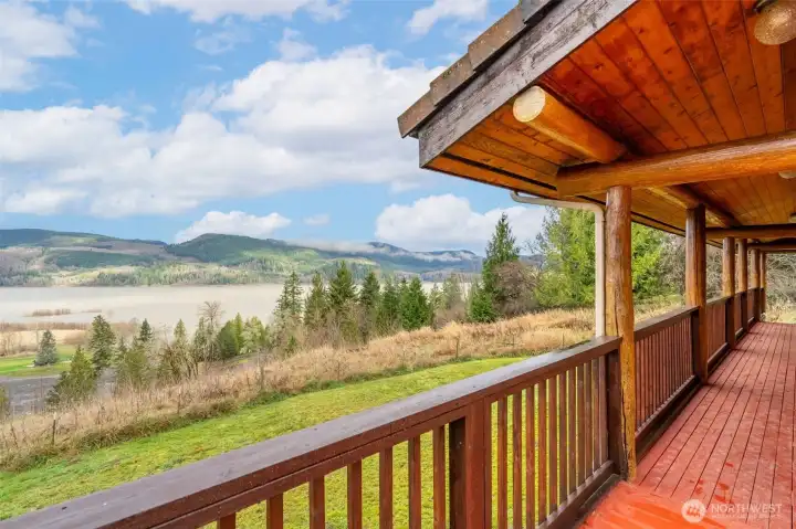 Back deck and Rife lake