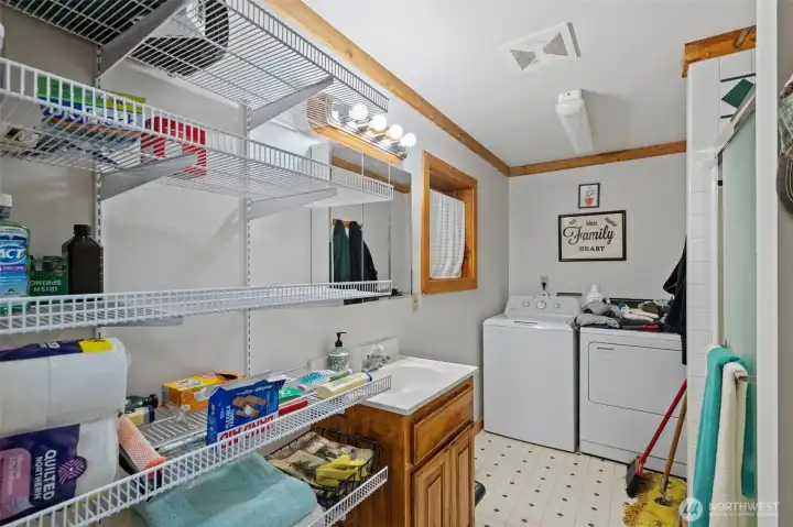 Guest bathroom and utility room