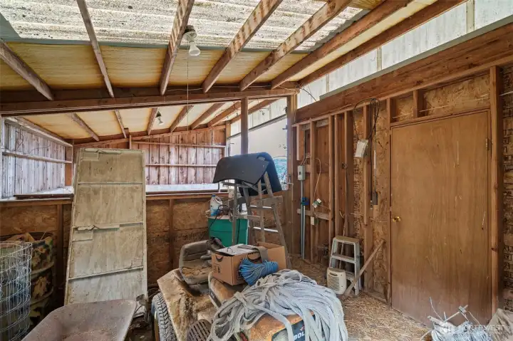 Interior of barn