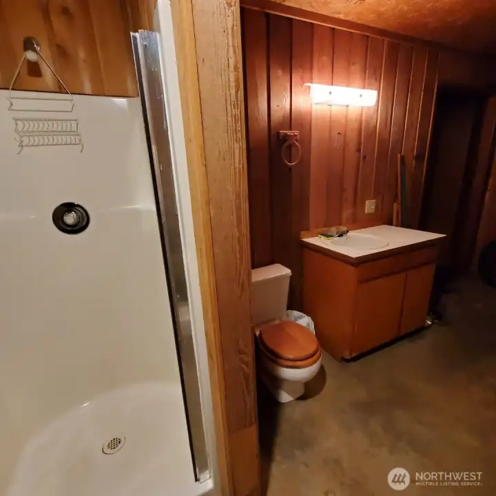 Sink and toilet in shop