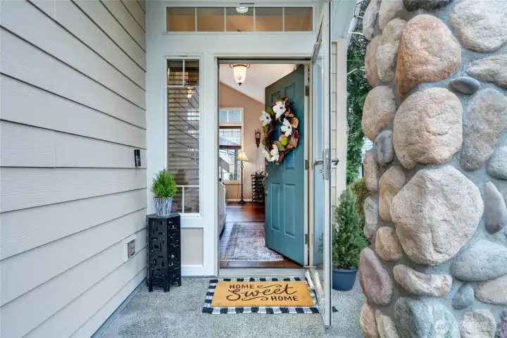 Covered front porch.