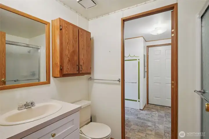 guest bath with walk in shower