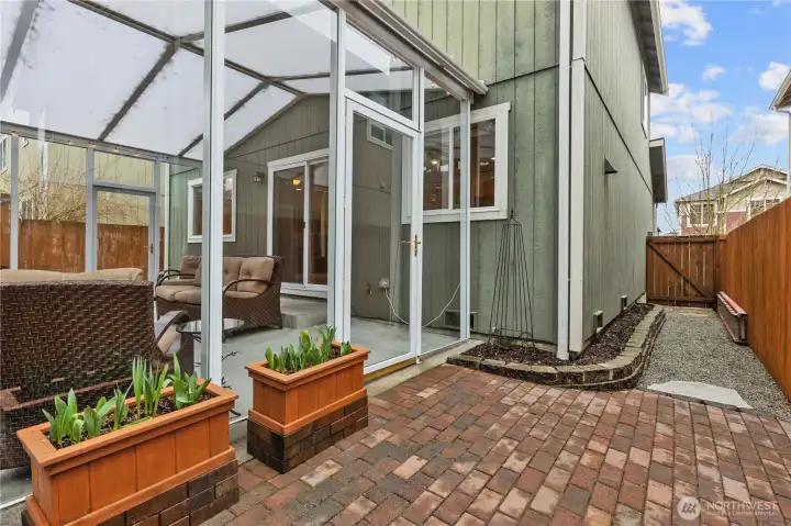 Yard features space for garden boxes or planters!