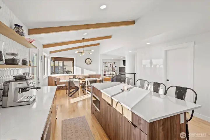 Sunlight streams in to create a warm and inviting home