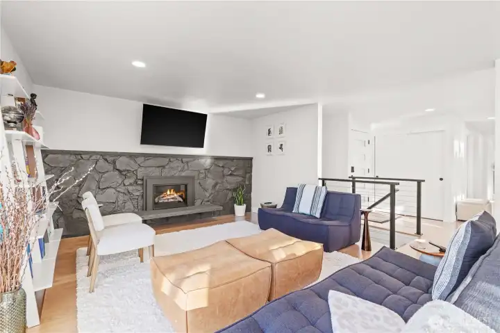 Another view of this room which is generously sized and open to the flow of the kitchen and dining room