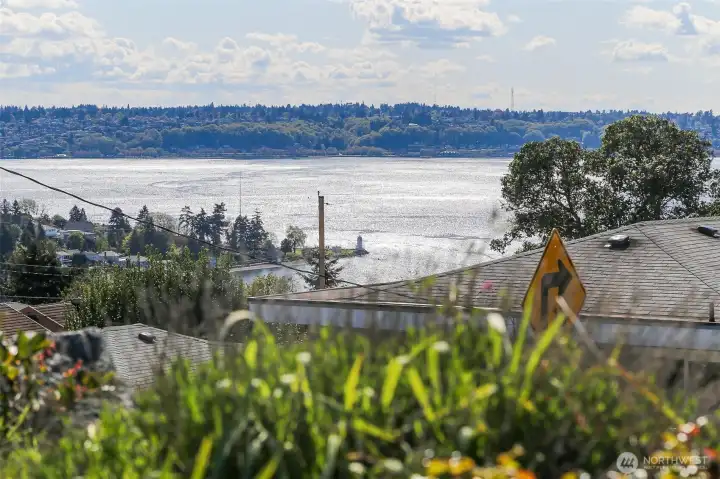 Can you find the lighthouse? View of Old Town Tacoma and Ruston.