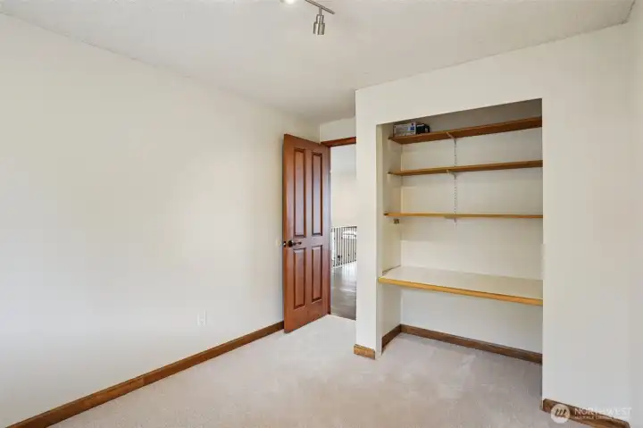 Built in desk for office or bedroom.