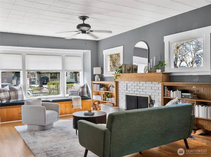 Living room with huge picture windows