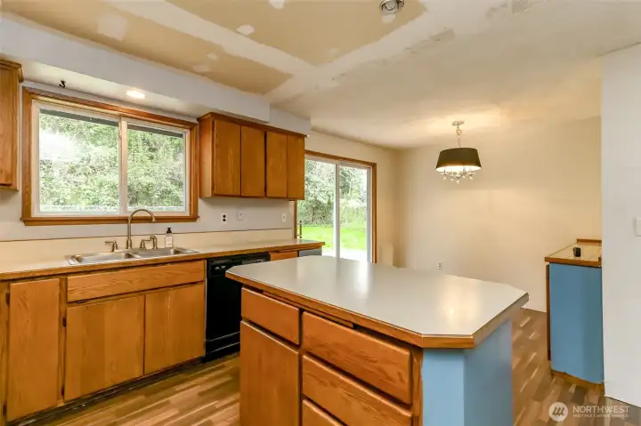 Kitchen and dining room view