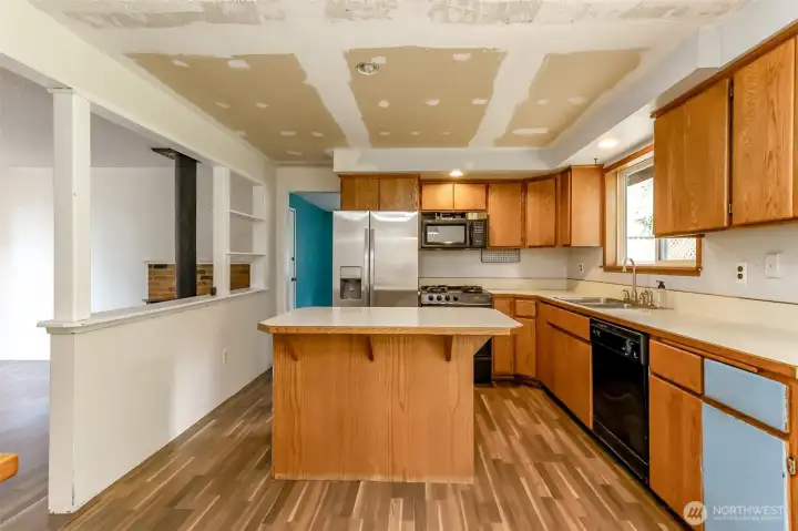 Kitchen open to Living Room