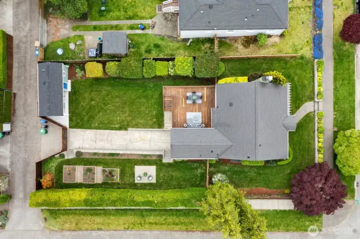 Large corner street-to-alley lot.