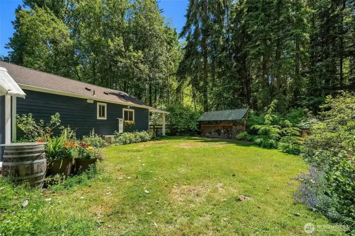 View of the west side of the house facing south. View of the west side of the house facing south.