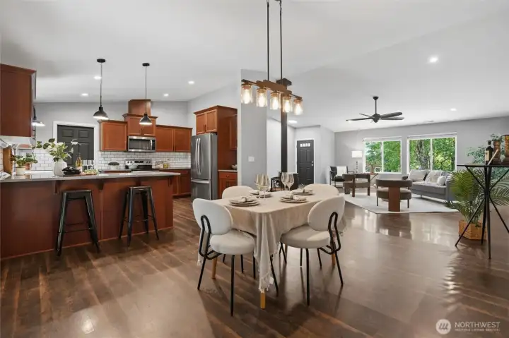 Dining room and Kitchen