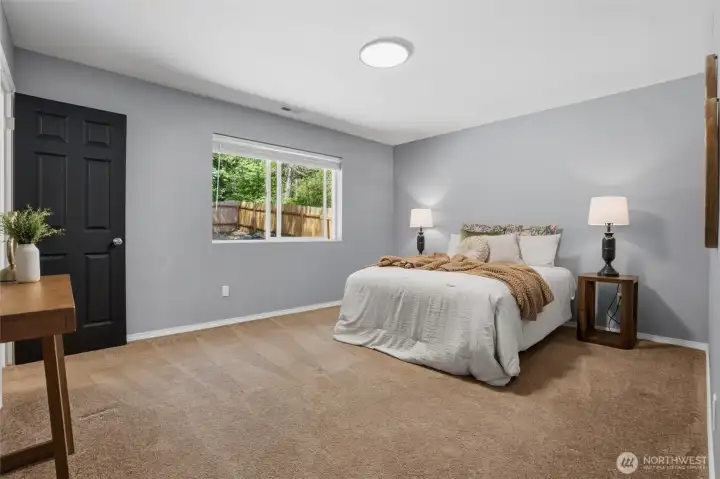Spacious primary suite