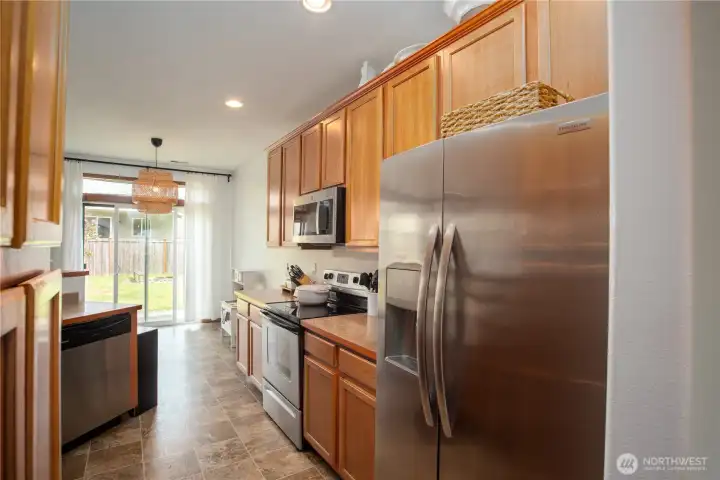 Kitchen with stainless appliances