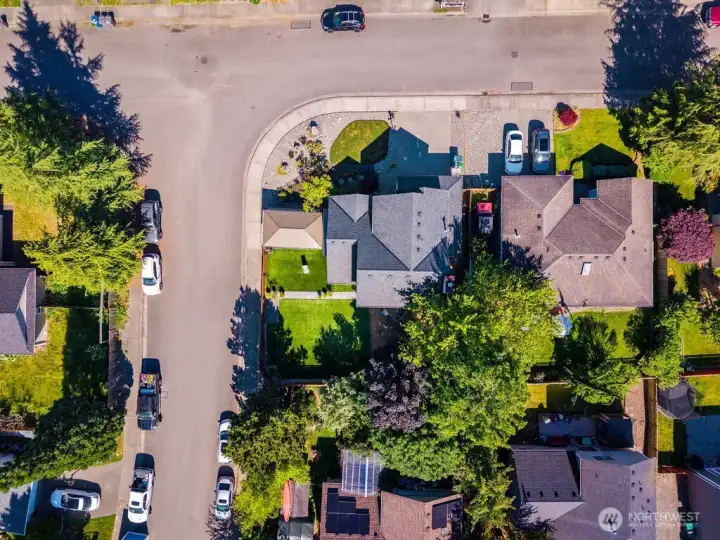 Top view of property