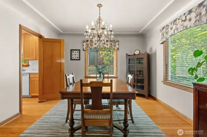 Whether it's a quick morning coffee or a formal Sunday dinner, this charming dining room offers a beautiful backdrop for all your meals. Whether it's a quick morning coffee or a formal Sunday dinner, this charming dining room offers a beautiful backdrop for all your meals.