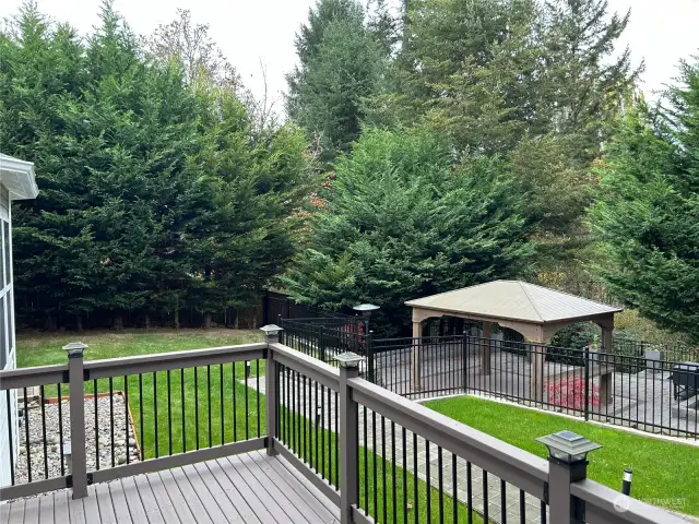 a view of the big yard from the upper deck