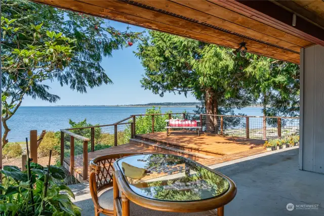 Undercover porch for enjoying outdoors