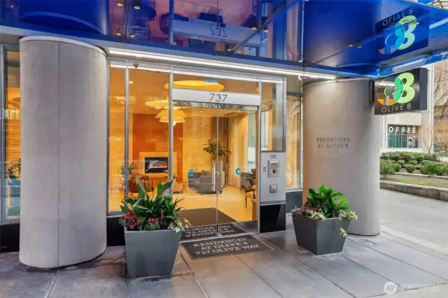 Condominium entrance.