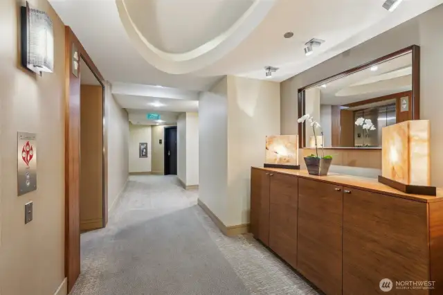 Hallway to 3710 from the elevators.