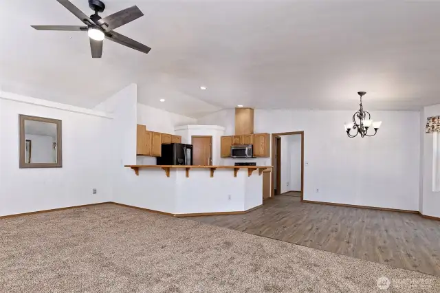 VERY large open concept living space.