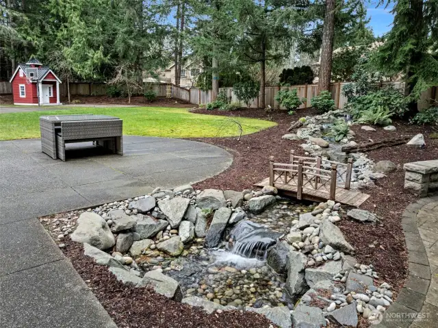 Large, level fully-fenced backyard