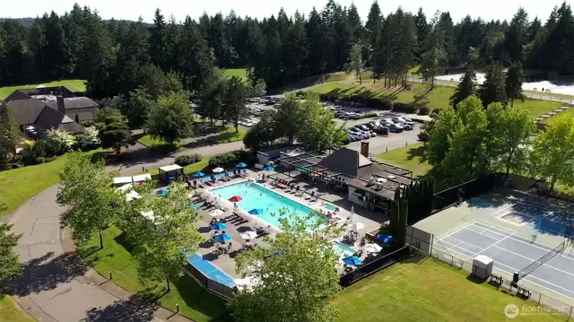 Clubhouse, pool, tennis courts found within Canterwood