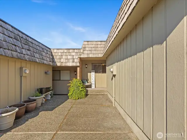 The Courtyard makes for a very inviting entry into the home.