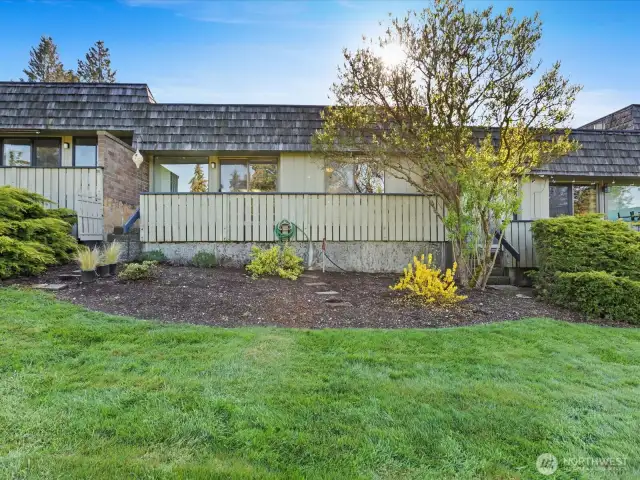 You can even enjoy a beautiful garden space.