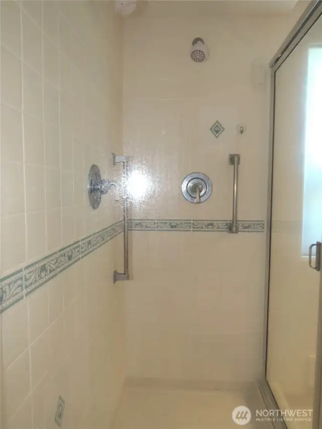 SHOWER IS TILED AND PLENTY OF ROOM FOR TWO!