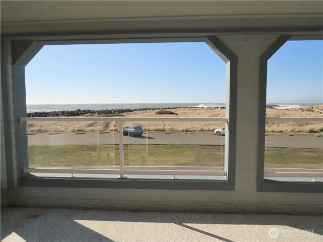 MOVING OUT TO THE NEWLY RESURFACED DECK WITH WIND SHIELDS AND THE GREAT VIEW OF THE JETTY AND OCEAN!