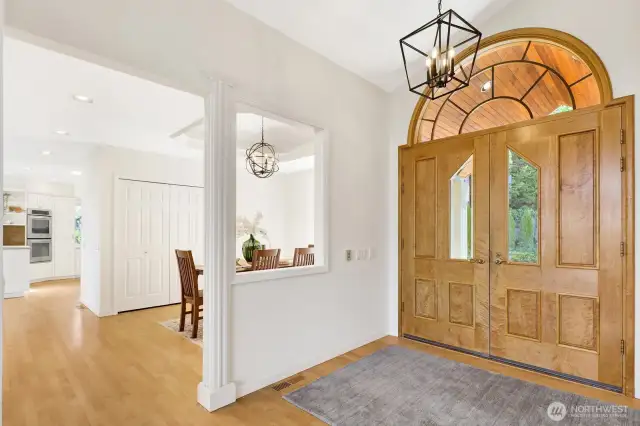 Spacious entry and beautiful hardwood floors