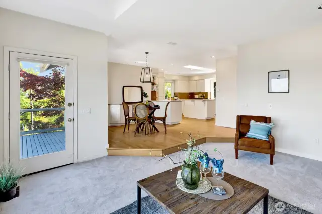 View of kitchen from family room