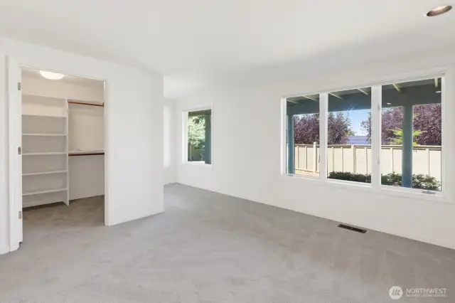3rd bedroom is big and bright with walk-in closet