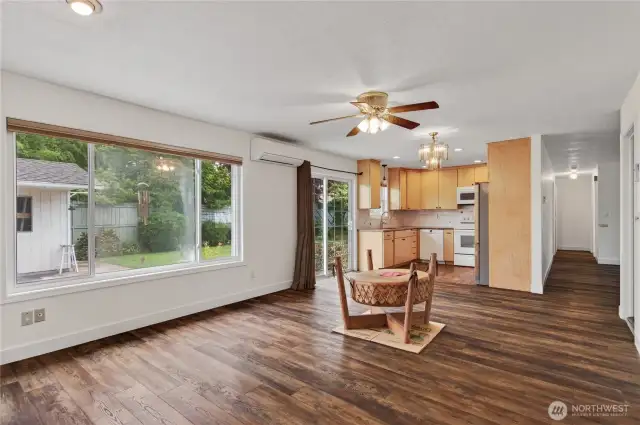 Dining Room , Family Room Looking to Kitchen