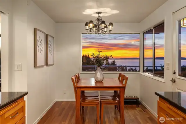 Dining nook off the kitchen.