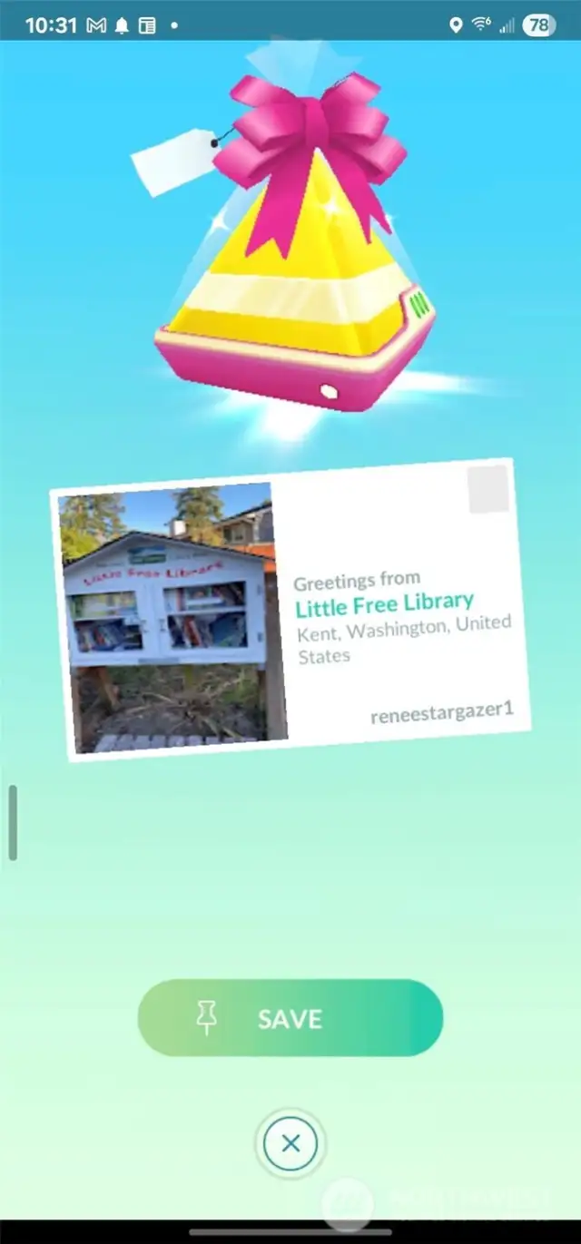Enjoy the Little Free Library and Pokemon Gym in front of nearby home