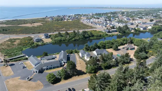 Oyhut Bay with events, dining, wine bar and more is withing walking distance!