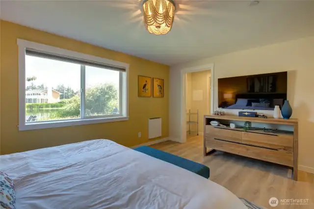 Primary bedroom also boasts an en-suite bathroom.