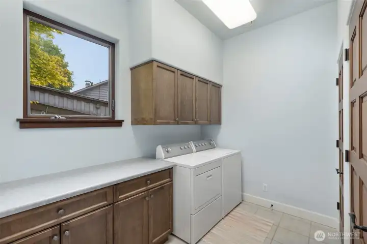 Spacious main floor laundry