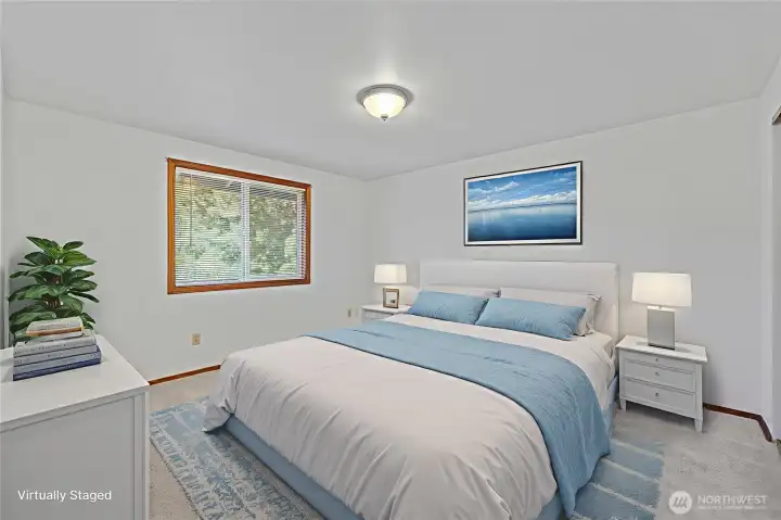 Virtually staged bedroom 2