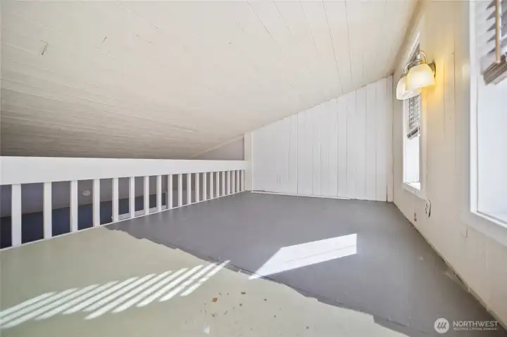 Loft in bedroom.