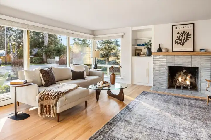 Enjoy the sun pooling in from the picture windows year round.