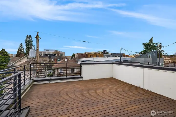 Enjoy the views from your rooftop deck!