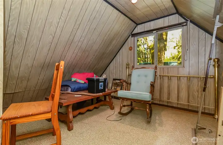 Upstairs (this side currently being used as storage, other side is being used as second bedroom)