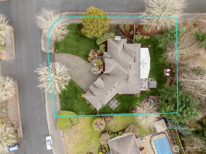 Property lines are estimated.